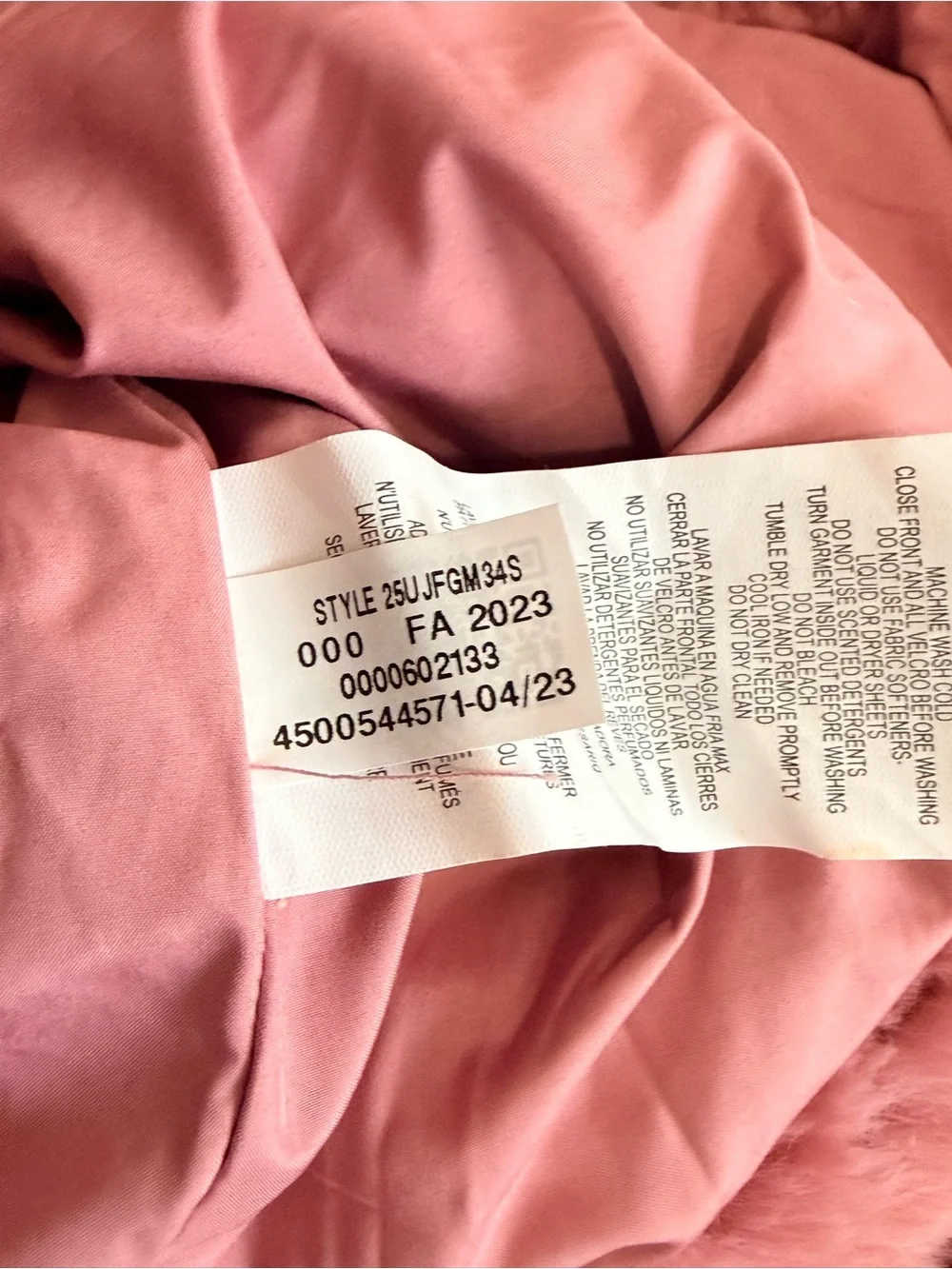 NWT Under Armour Girls YXL Pink Cozy Faux Fur Hooded Zip Jacket Soft Plush